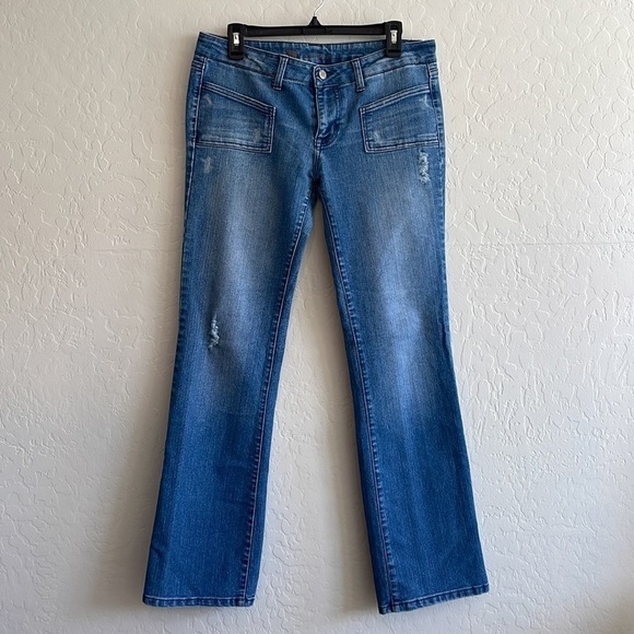 Wet Seal Y2K Distressed Juniors Jeans Size 11/12 - Picture 1 of 13